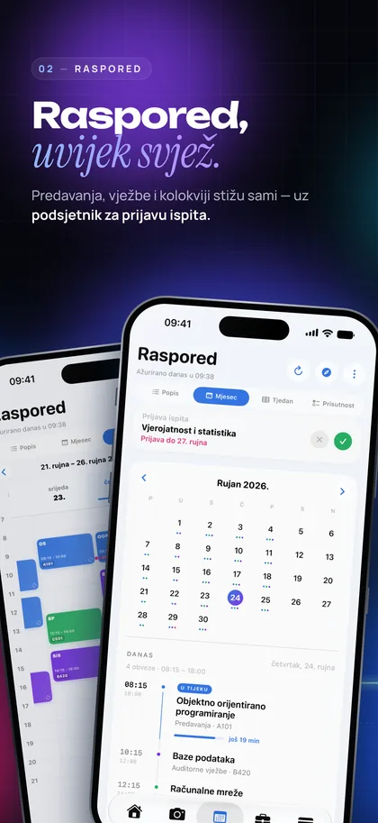 App Store snimka: Raspored