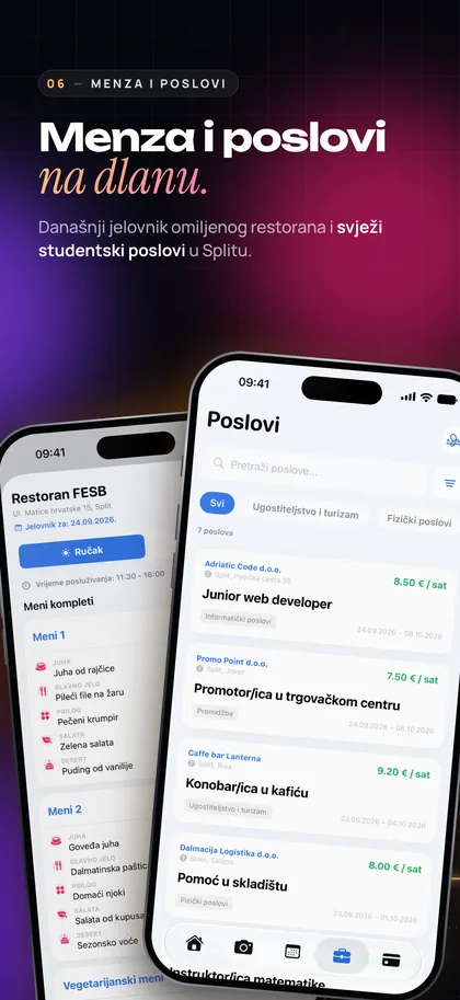 App Store snimka: Menza i poslovi
