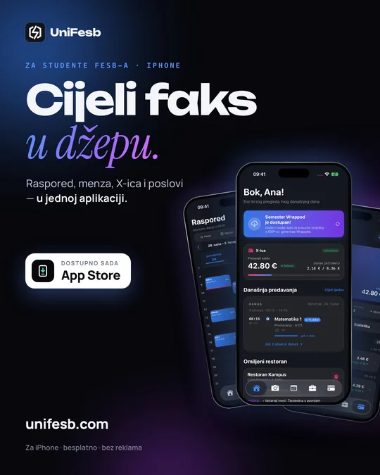 Samostalna objava: „Cijeli faks u džepu.” s poveznicom unifesb.com