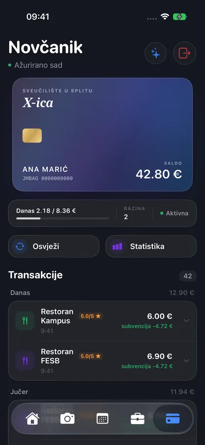 X-ica u tamnoj temi